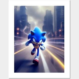 running hedgehog Posters and Art